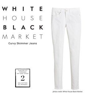 White House Black Market White Curvy Skimmer Jeans